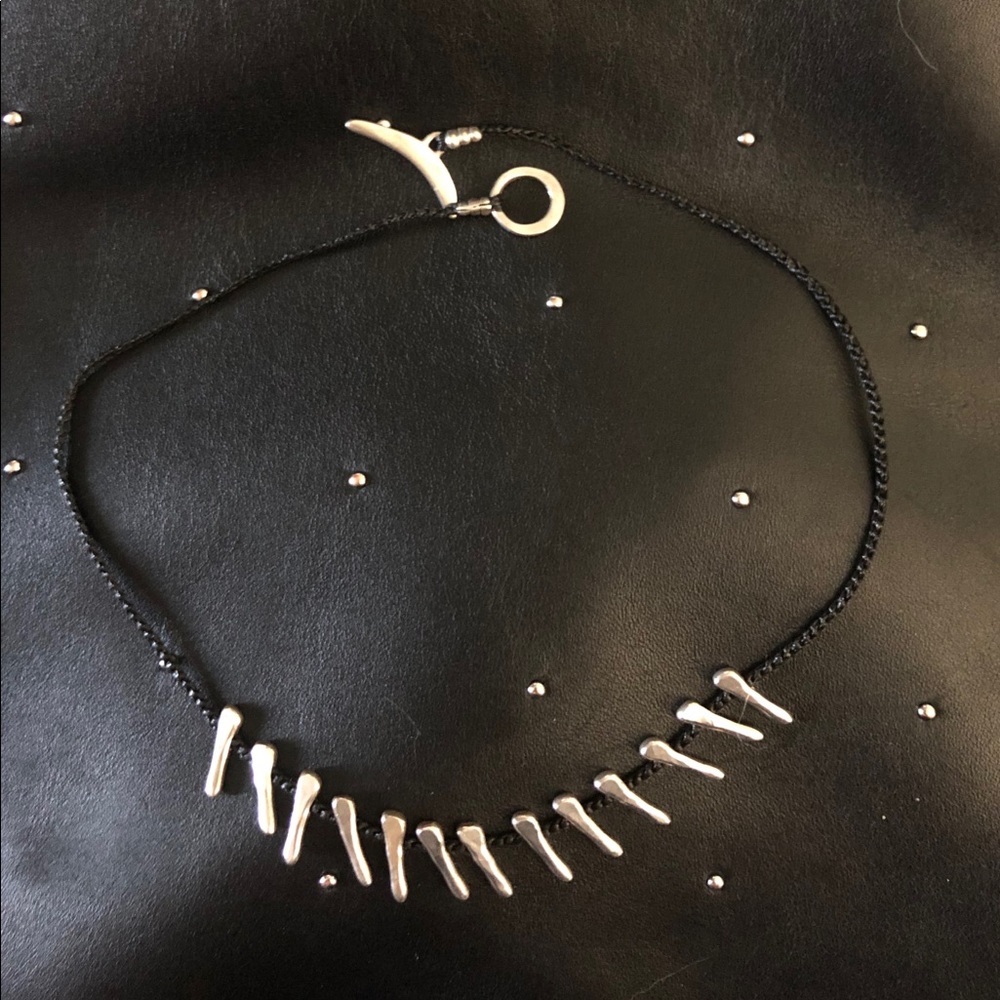 Jill Platner sterling silver collar necklace 17”